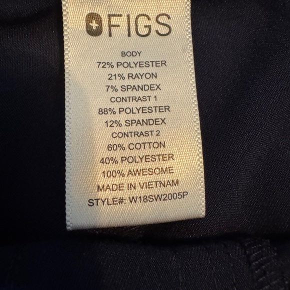 Figs Navy Blue Track Pants - Picture 4 of 7